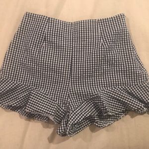 Zara Gingham Shorts